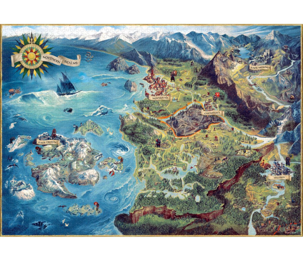 Merch Gaming Puzzle: The Witcher (Wiedźmin) The Northern Realms Ma - 1581093 - zdjęcie 4